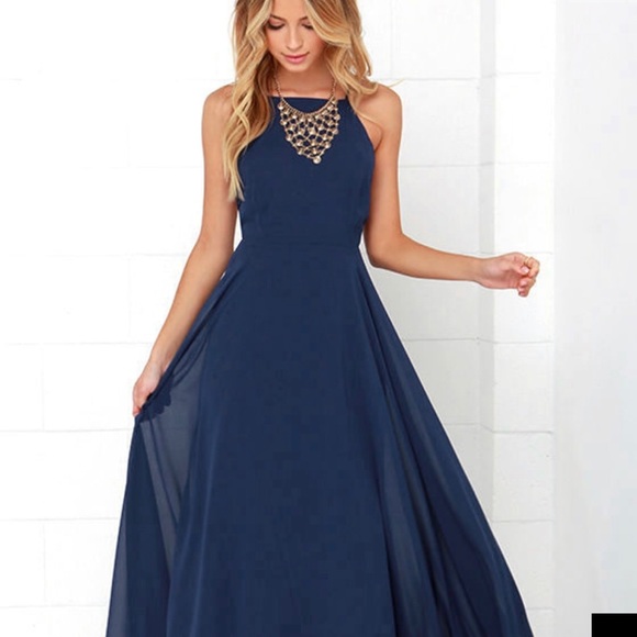 MYTHICAL KIND OF LOVE NAVY BLUE MAXI DRESS - Picture 2 of 5
